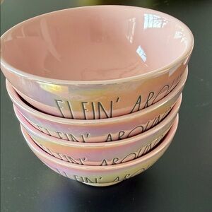 Rae Dunn Elfin’ Around Pink bowls